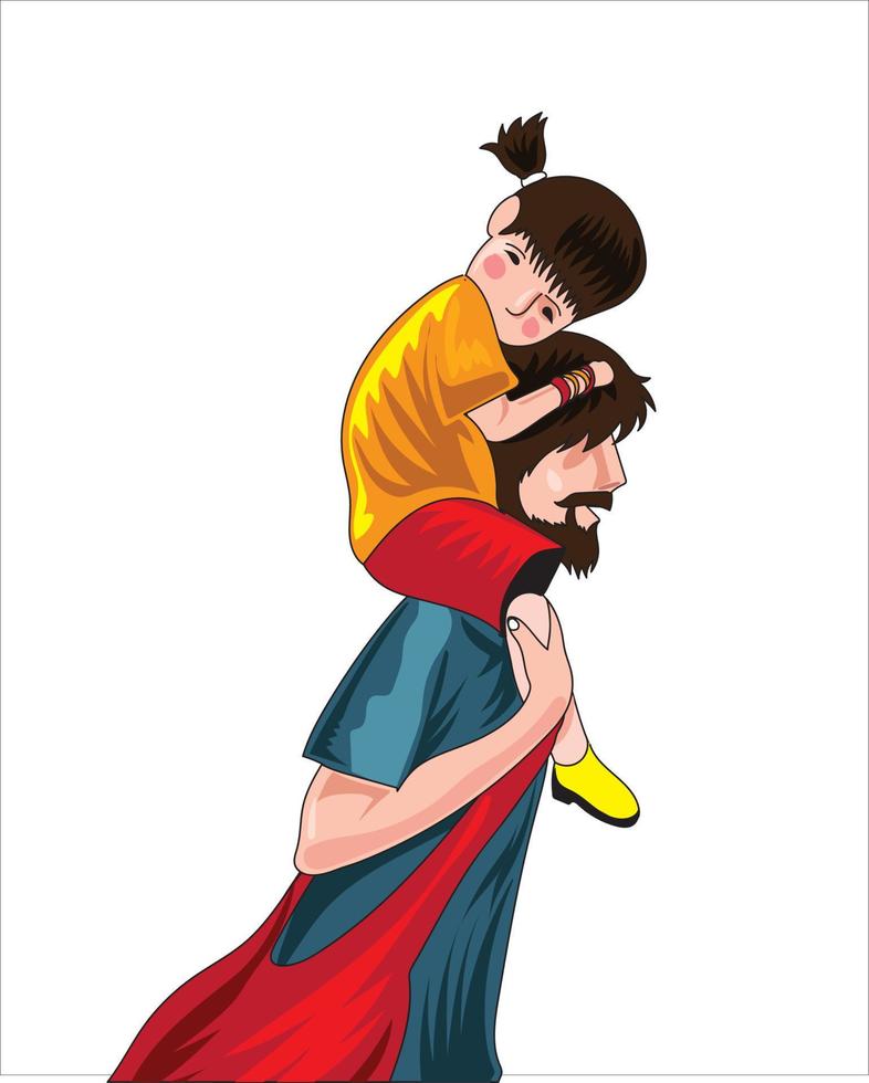 Fathers day vector illustration cartoon