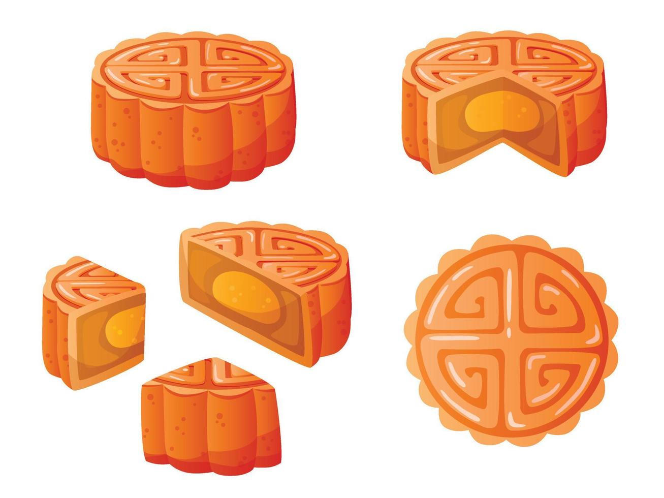 Moon cake, mooncake for Mid Autumn festival or Moon festival vector