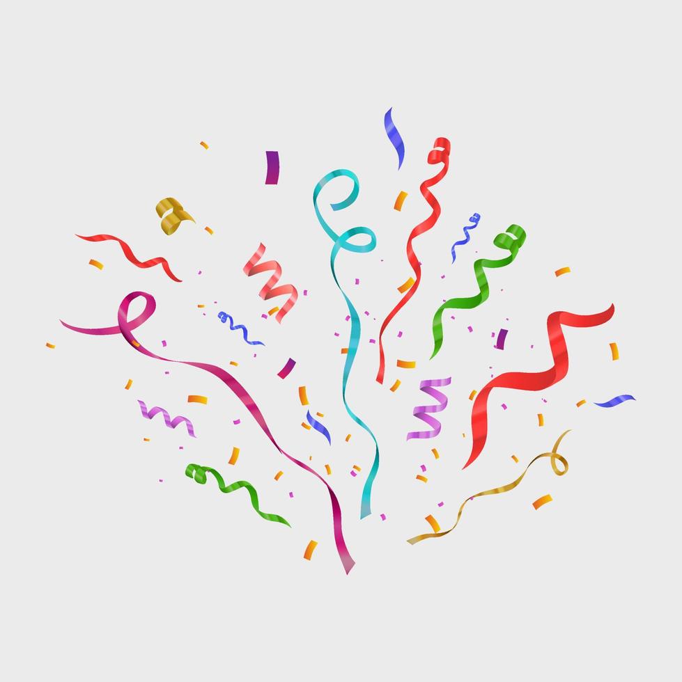 Colorful confetti isolated. Festive vector background