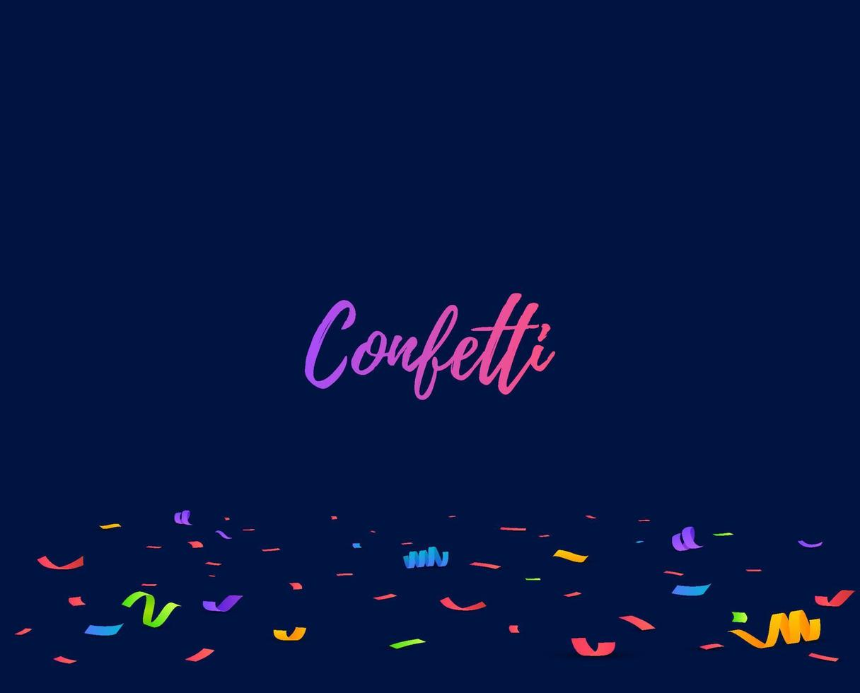 Confetti background. Falling confetti, birthday vector illustration