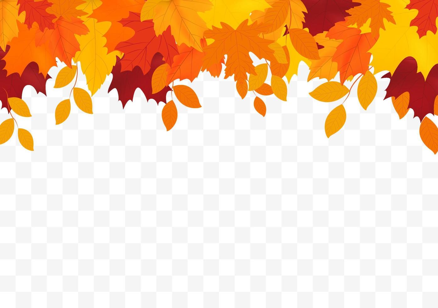 Autumn Falling Leaves Background vector