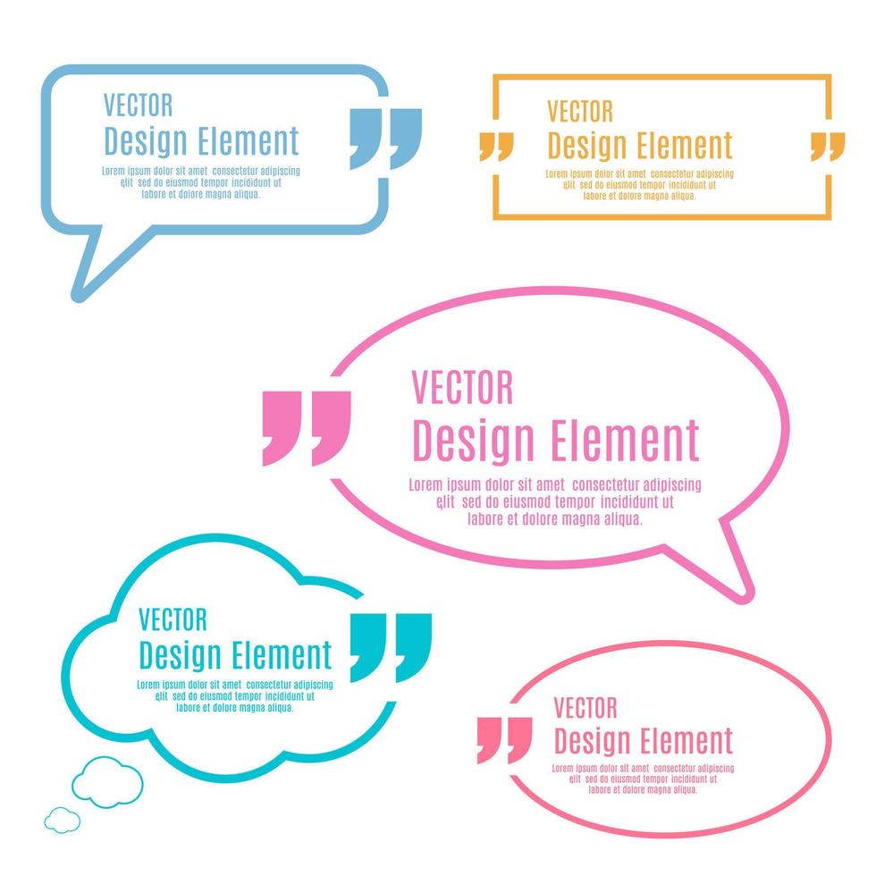 Quotation Mark Speech Bubble. vector