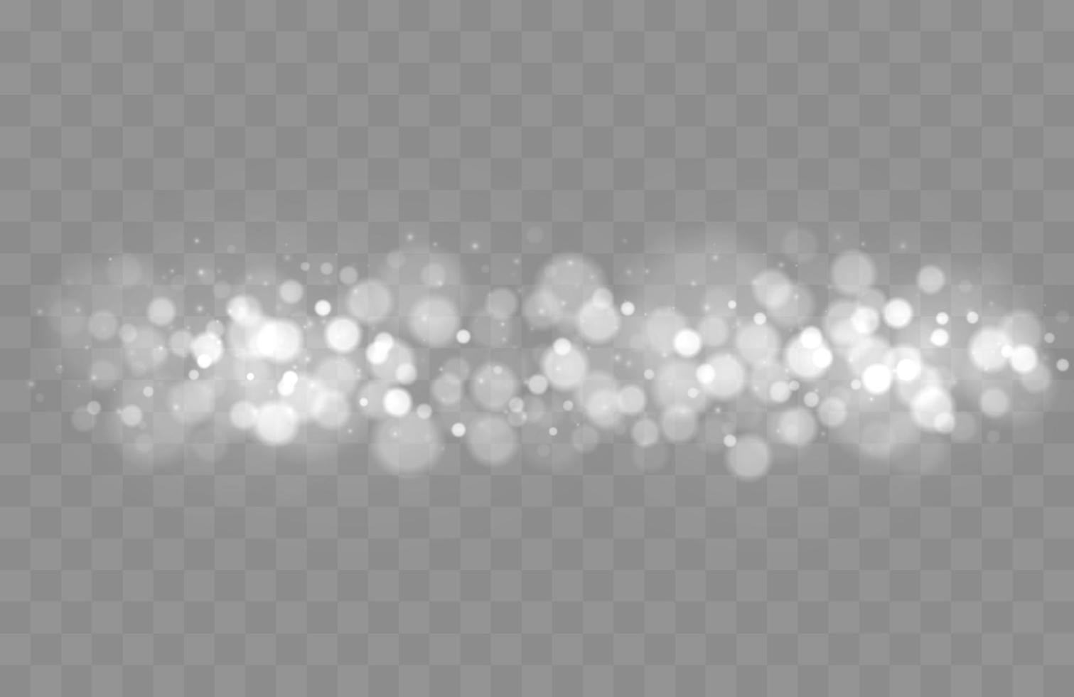 Bokeh lights isolated. Transparent blurred shapes. Abstract light effect. vector