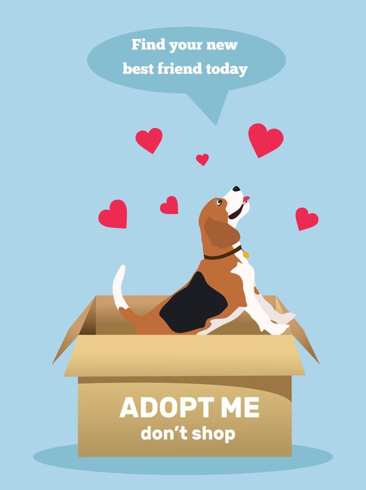 Adopt me cartoon landing page with homeless pets Vector Image