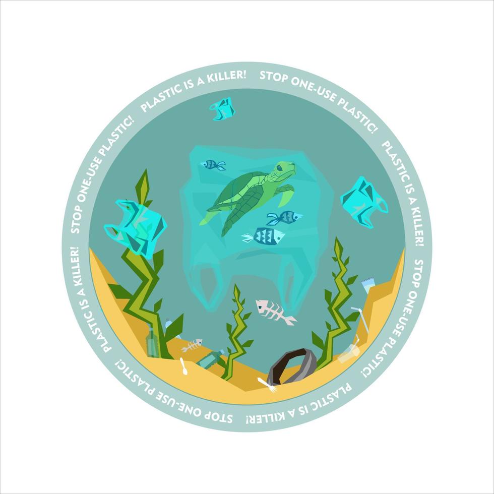 World oceans day, World Environment Day, Earth day, World Maritime Day concept vector illustration.
