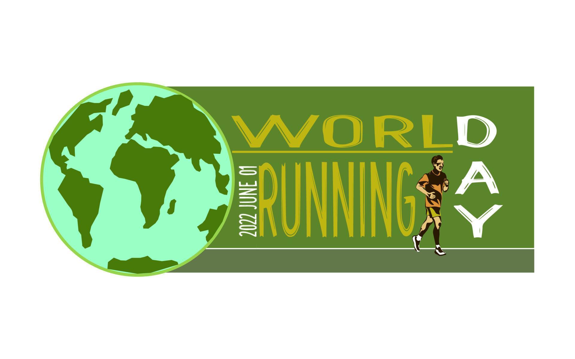 World running day concept vector design for post, banner 11168033 Vector Art at Vecteezy