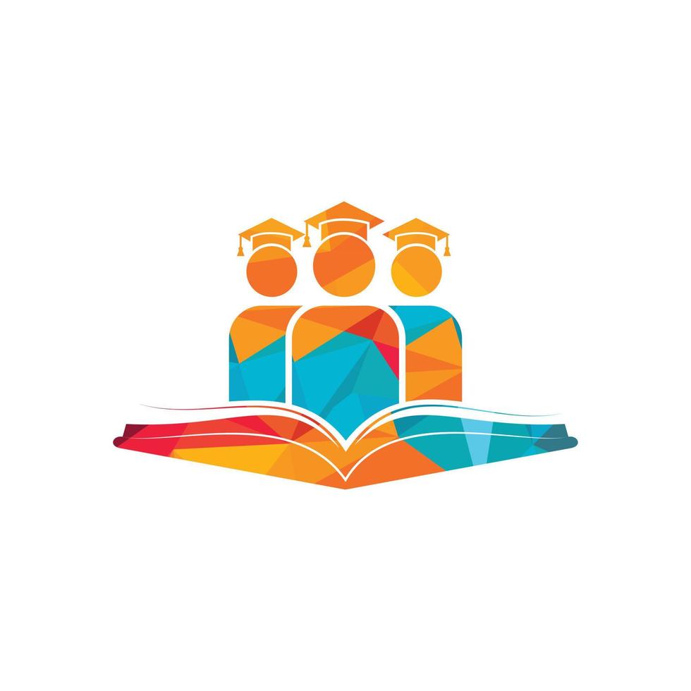 Education and learning vector logo design. Students and book icon design.