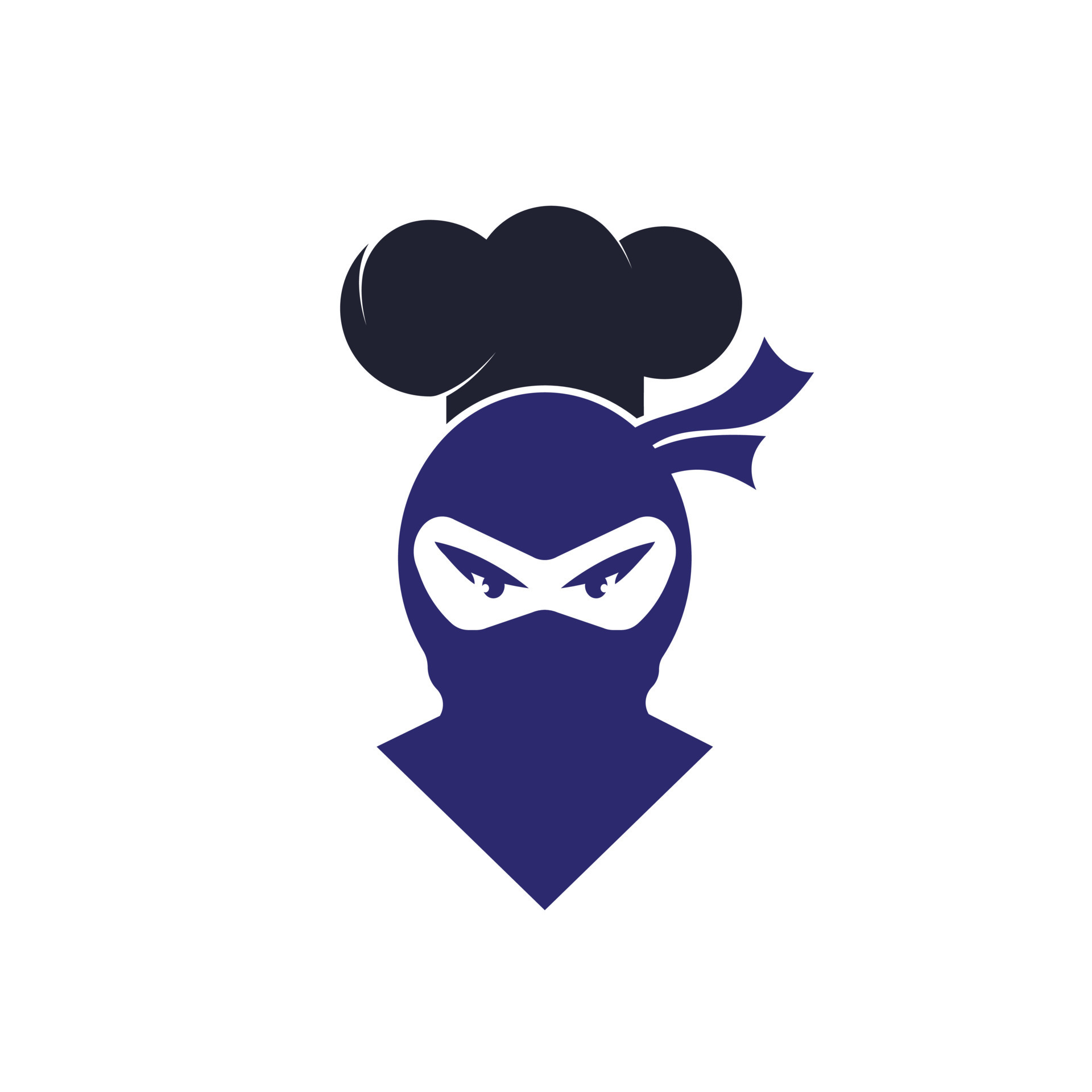 Ninja chef vector logo design. Ninja with chef hat icon. 11168434