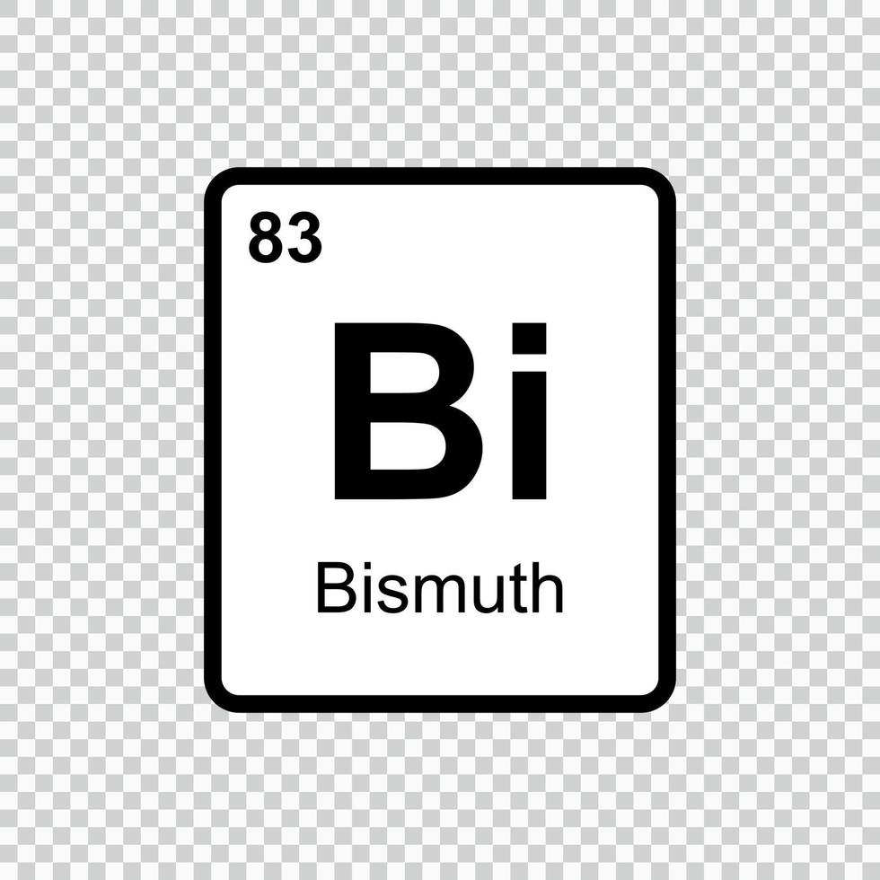chemical element Bismuth . Vector illustration