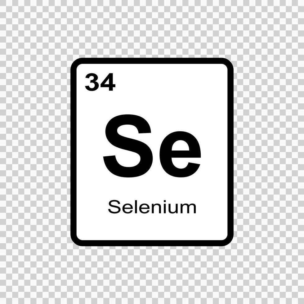 chemical element Selenium . Vector illustration