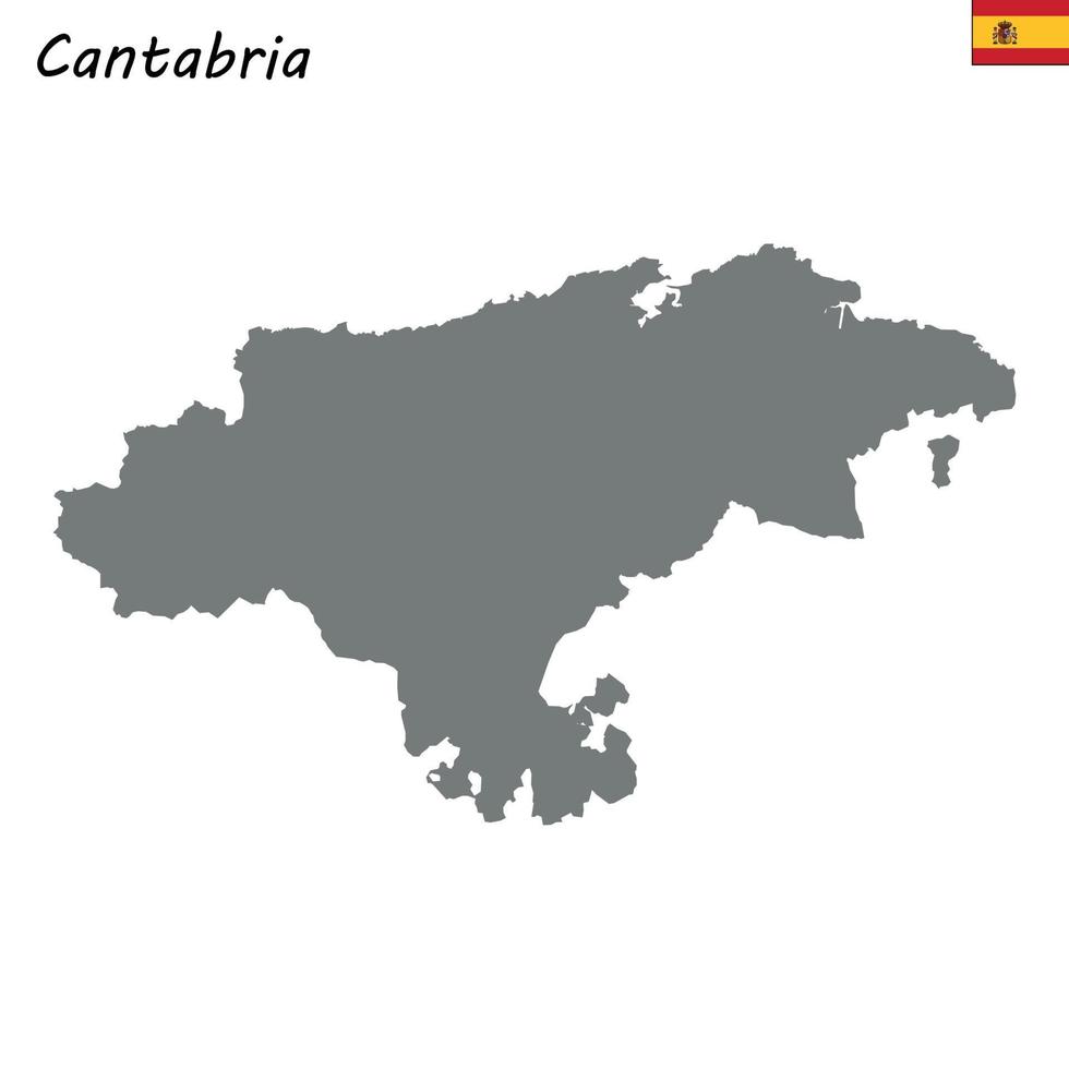 mapa de alta calidad comunidad autónoma de españa. vector