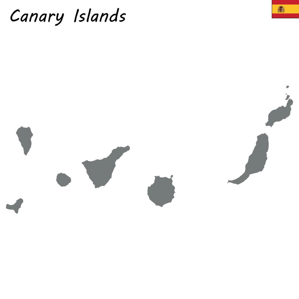 High Quality map autonomous community of Spain. vector