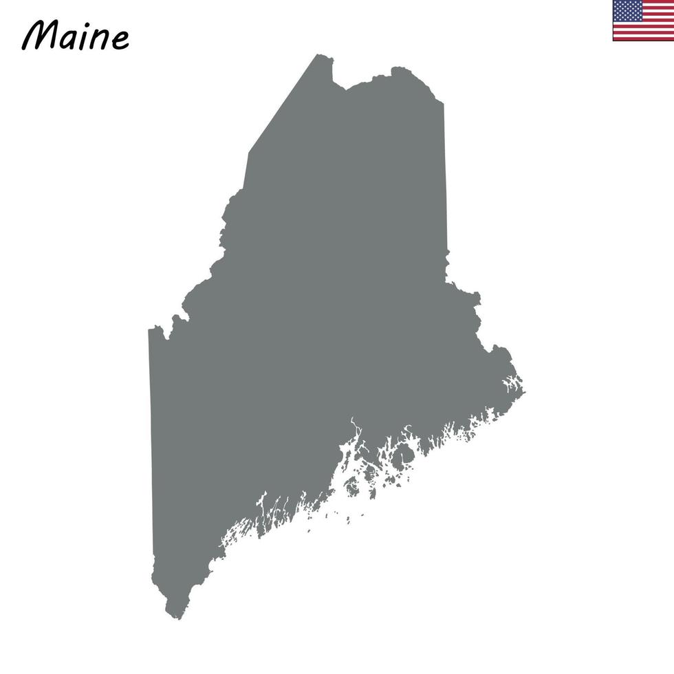 High Quality map state of United States vector