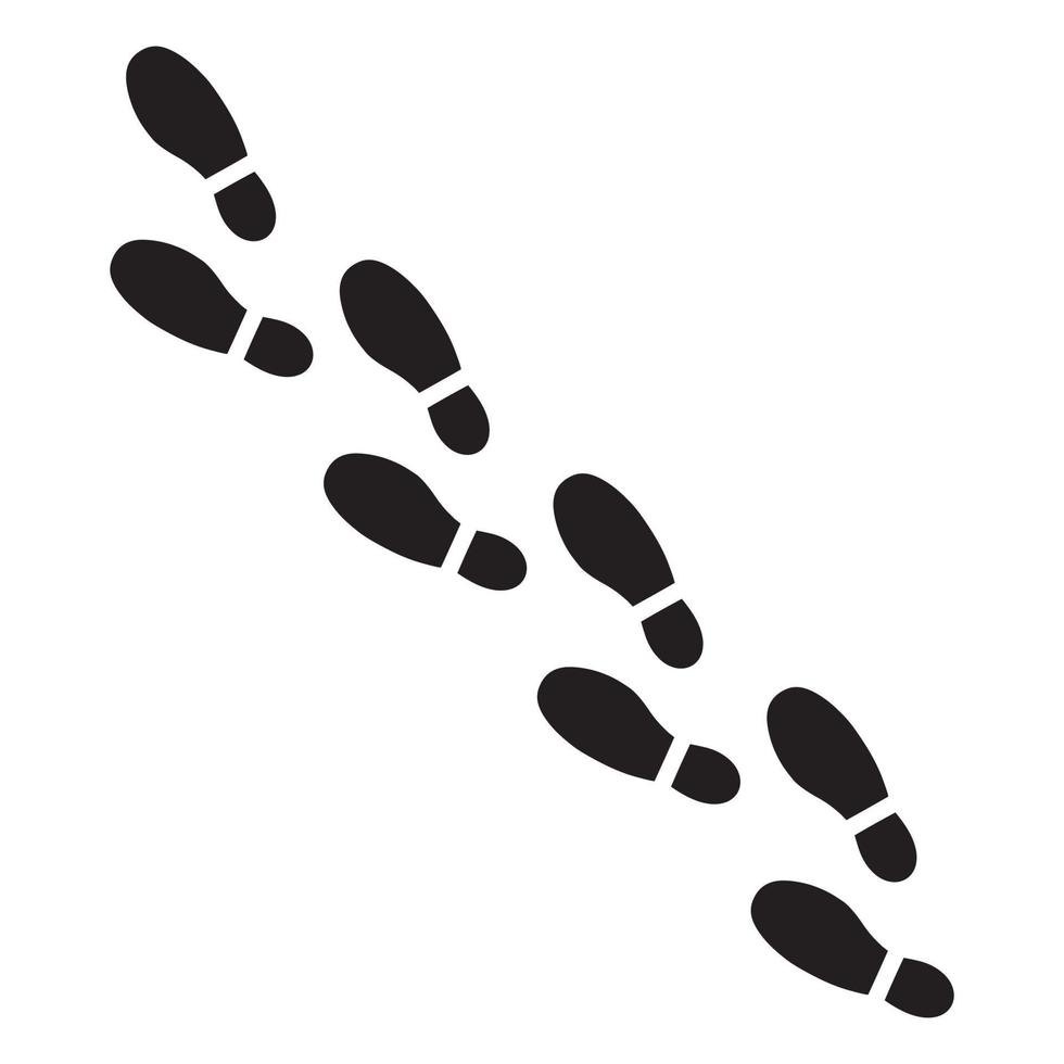 Human foot steps . Vector illustration
