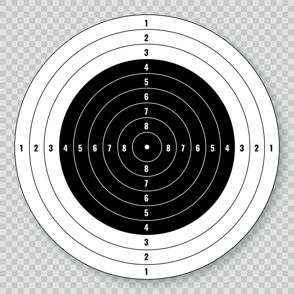 Realistic target, 3D illustration . Vector illustration