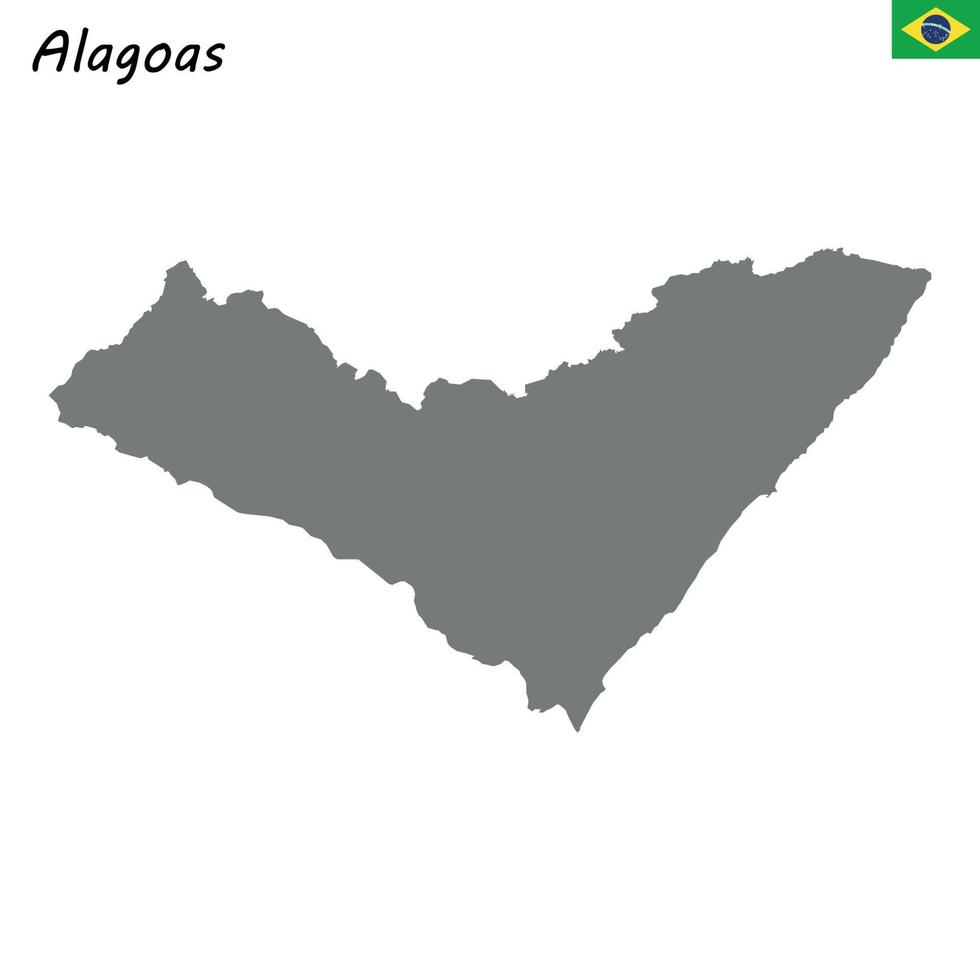 mapa de alta calidad del estado de brasil vector