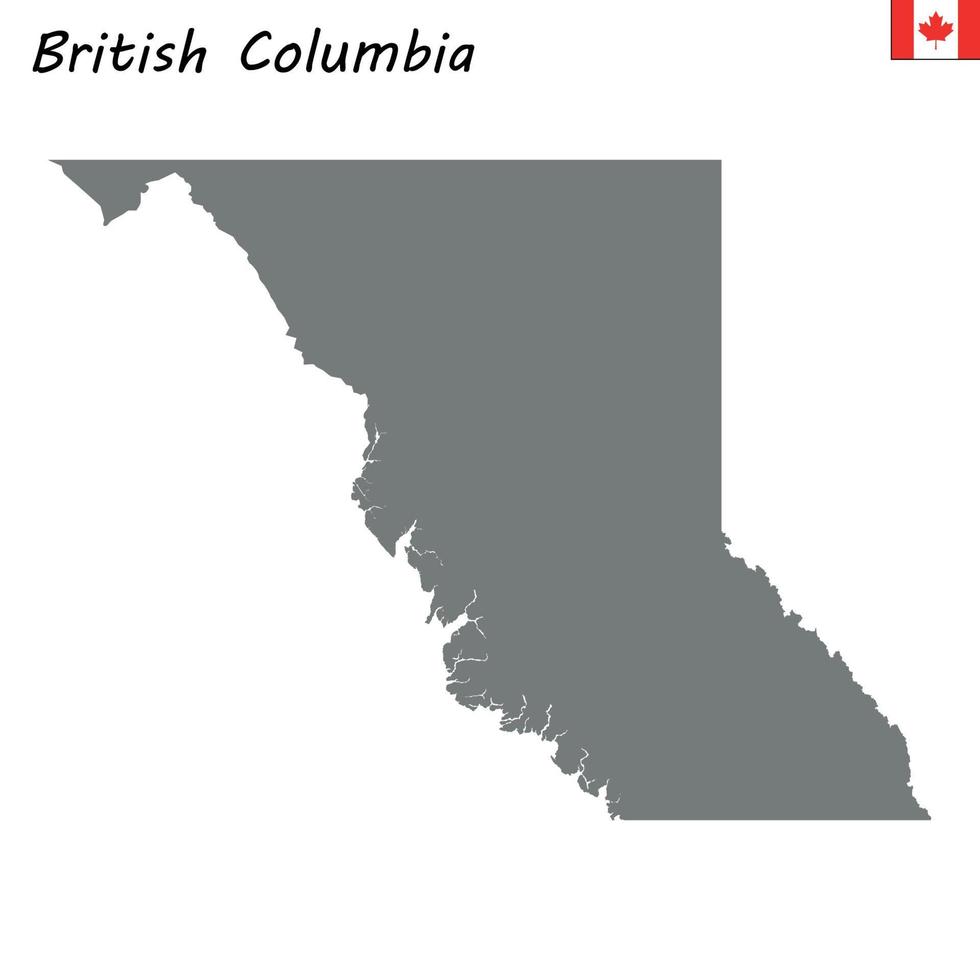 mapa provincia de canada vector