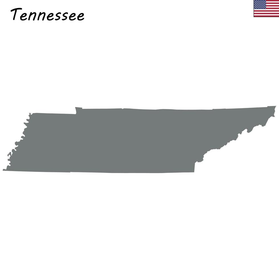 High Quality map state of United States vector