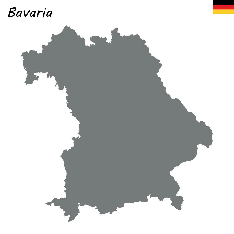 High Quality map is a state of Germany vector