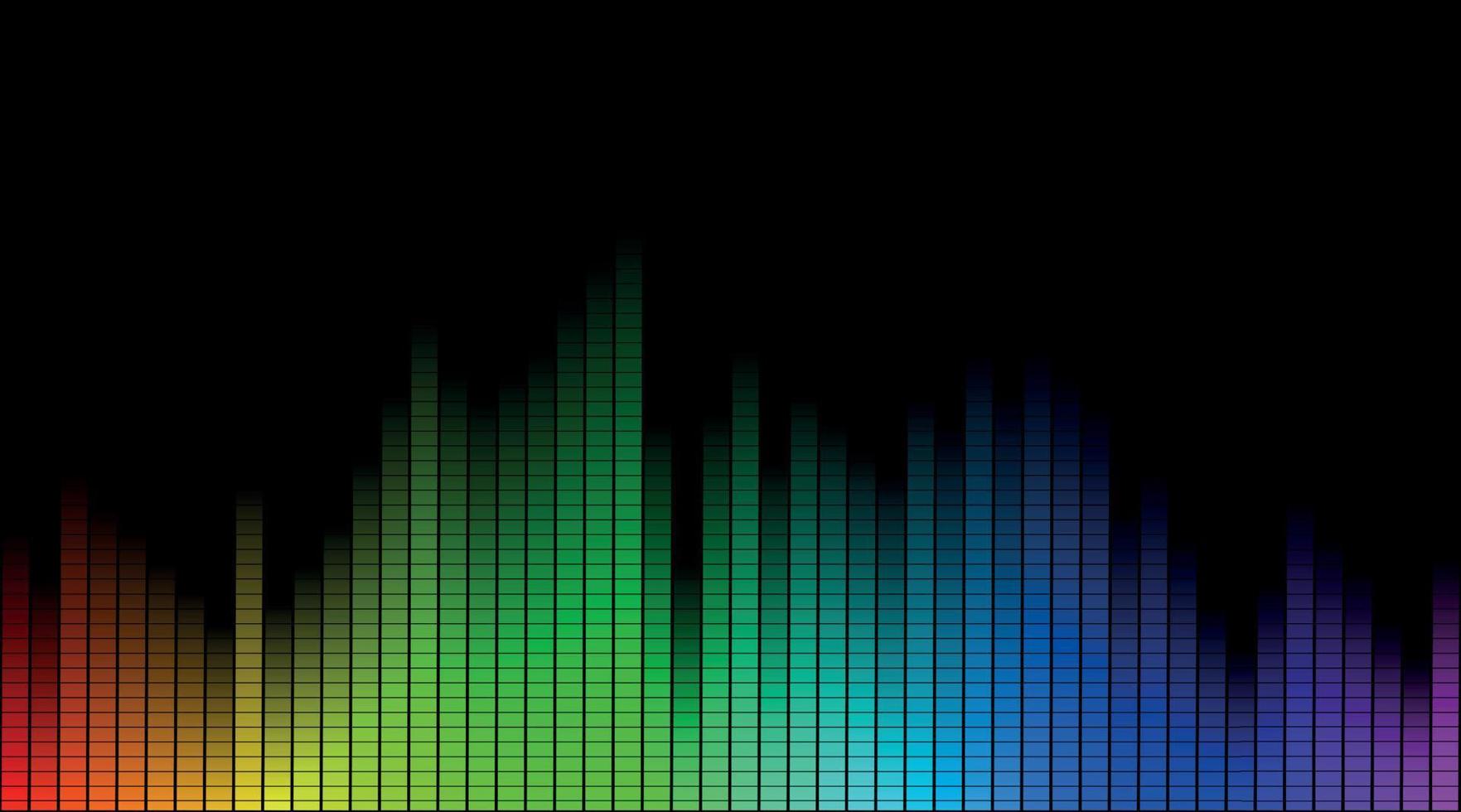 onda de sonido multicolor del fondo del ecualizador vector