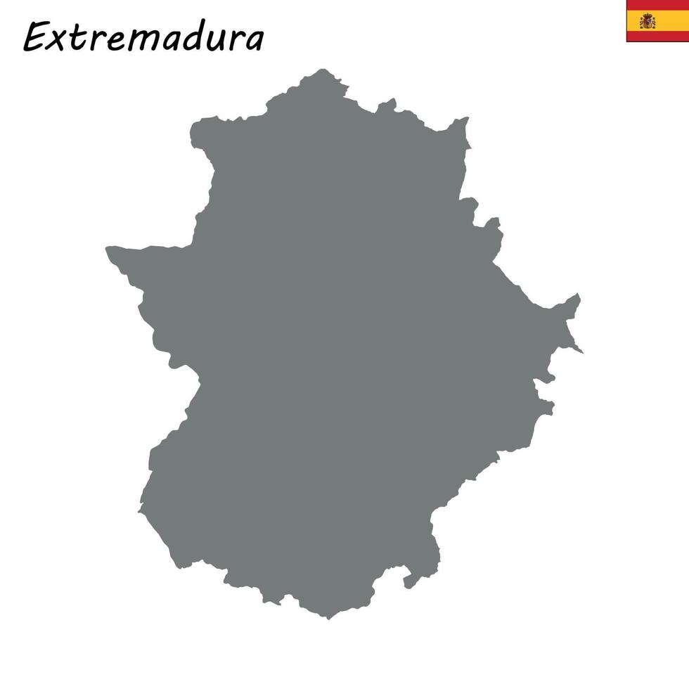 High Quality map autonomous community of Spain. vector