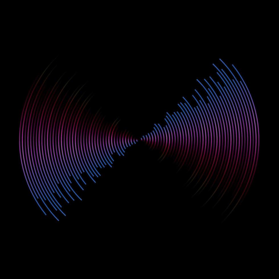 multicolor sound wave from equalizer background vector