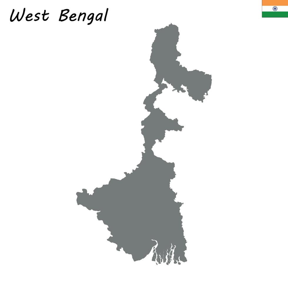 mapa del estado de la india vector