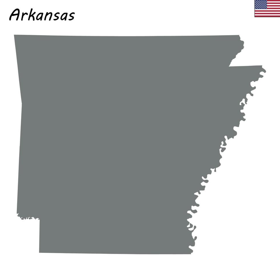 mapa de alta calidad estado de estados unidos vector