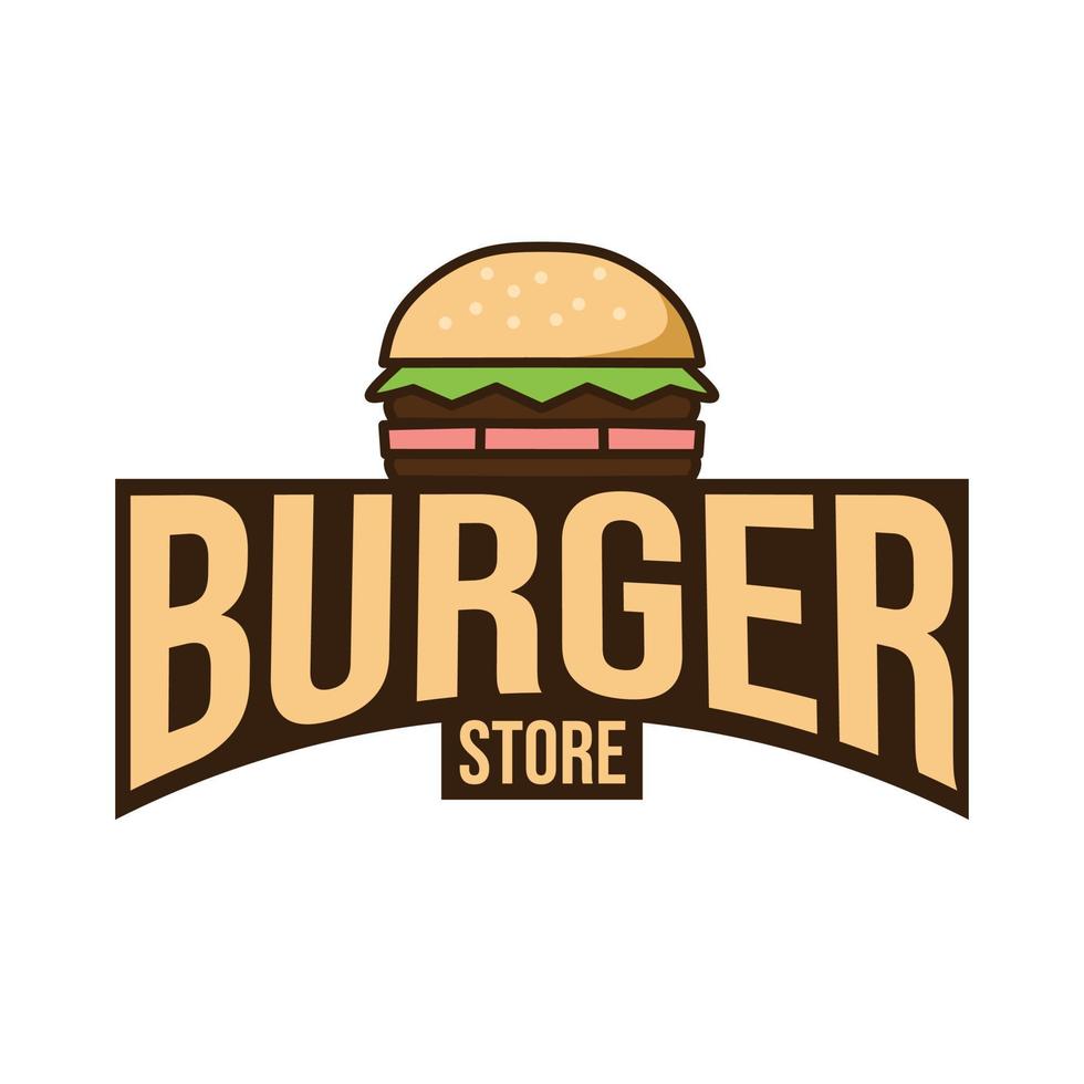 concepto de logotipo de hamburguesa para su negocio vector