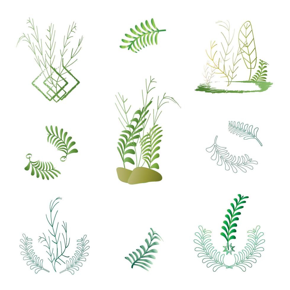 Leave wreath foliage icon element graphic design for docorative background wallpaper backdrop vector illustration