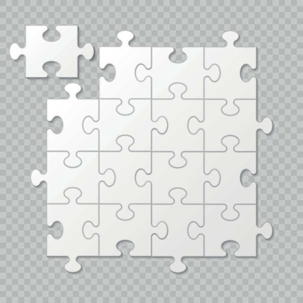 Puzzle piece business presentation . Vector illustration