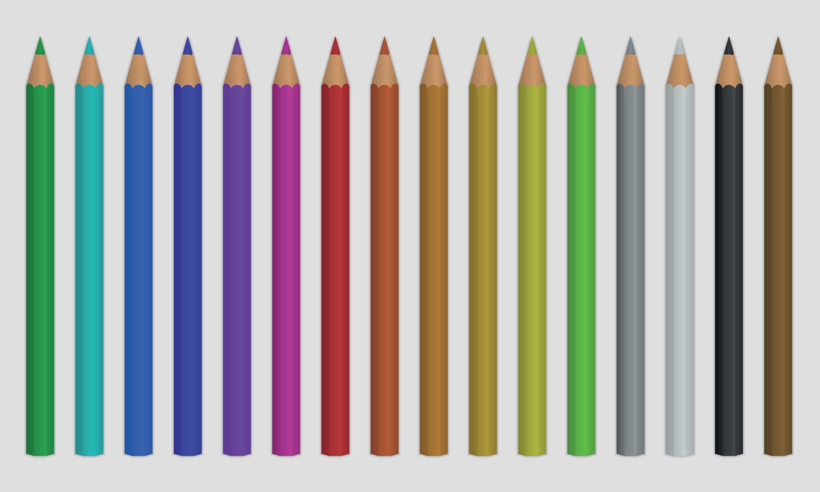 Set of color pencil . Vector illustration