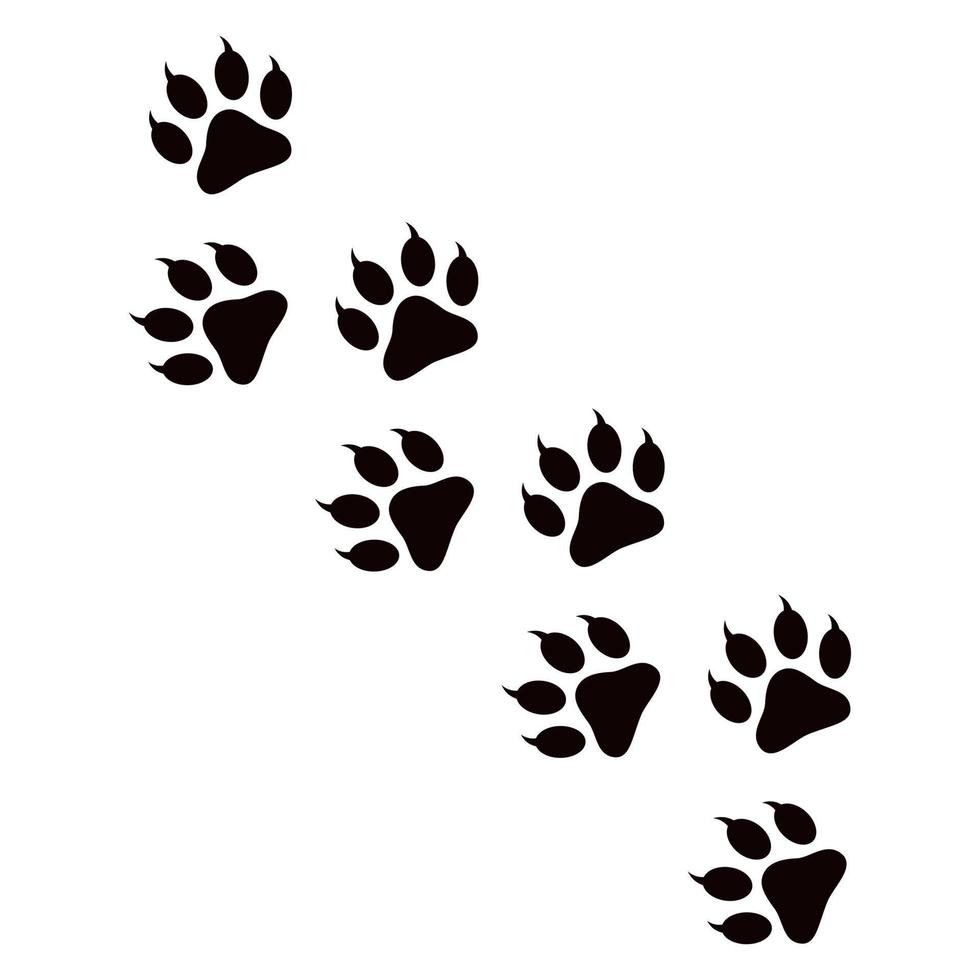 paw sign icon.  . Vector illustration