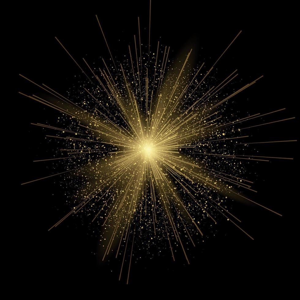 firework lines with particle star dust vector