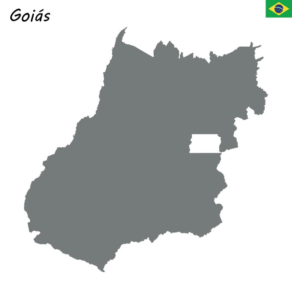 High Quality map of state Brazil vector