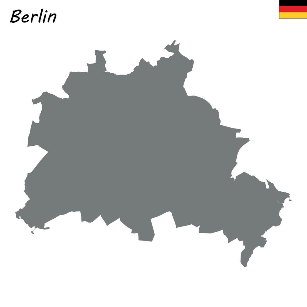 mapa de alta calidad es un estado de Alemania vector