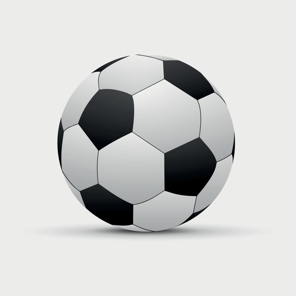 Realistic Soccer ball isolated . Vector illustration