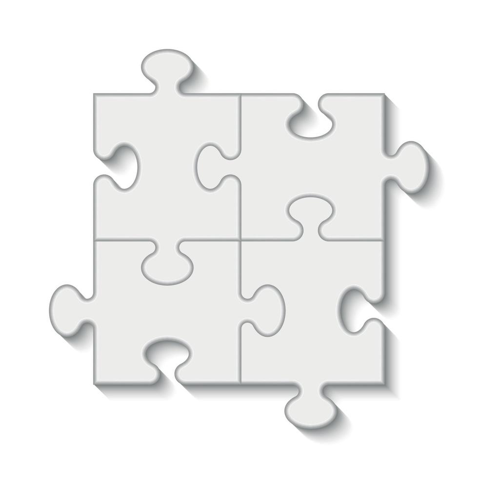 Puzzle piece business presentation . Vector illustration