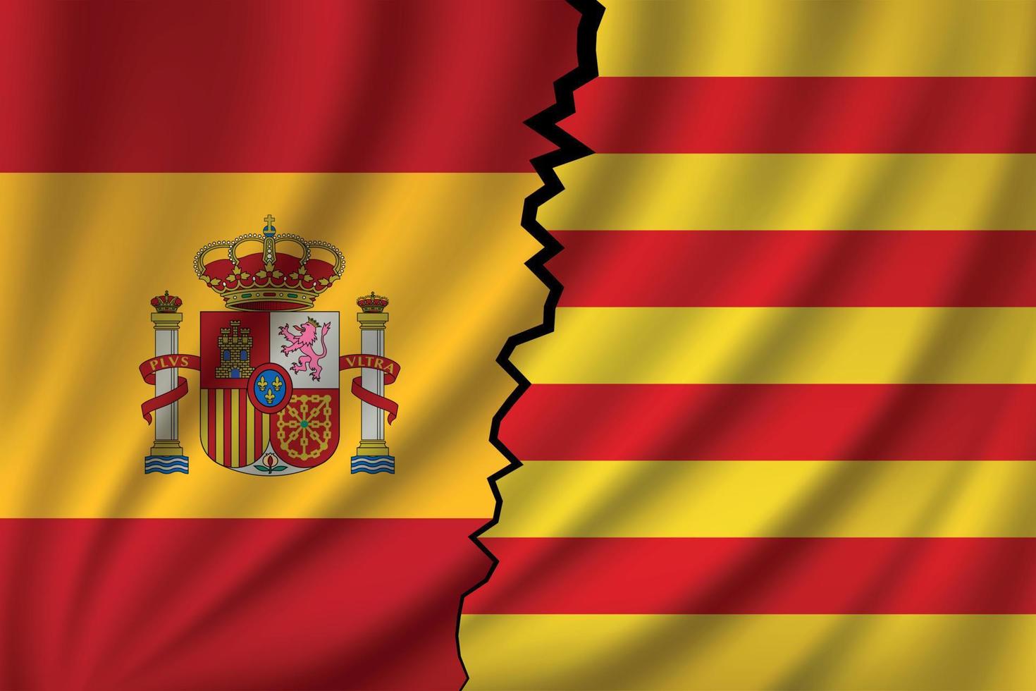 cataluña vs españa - independencia vector