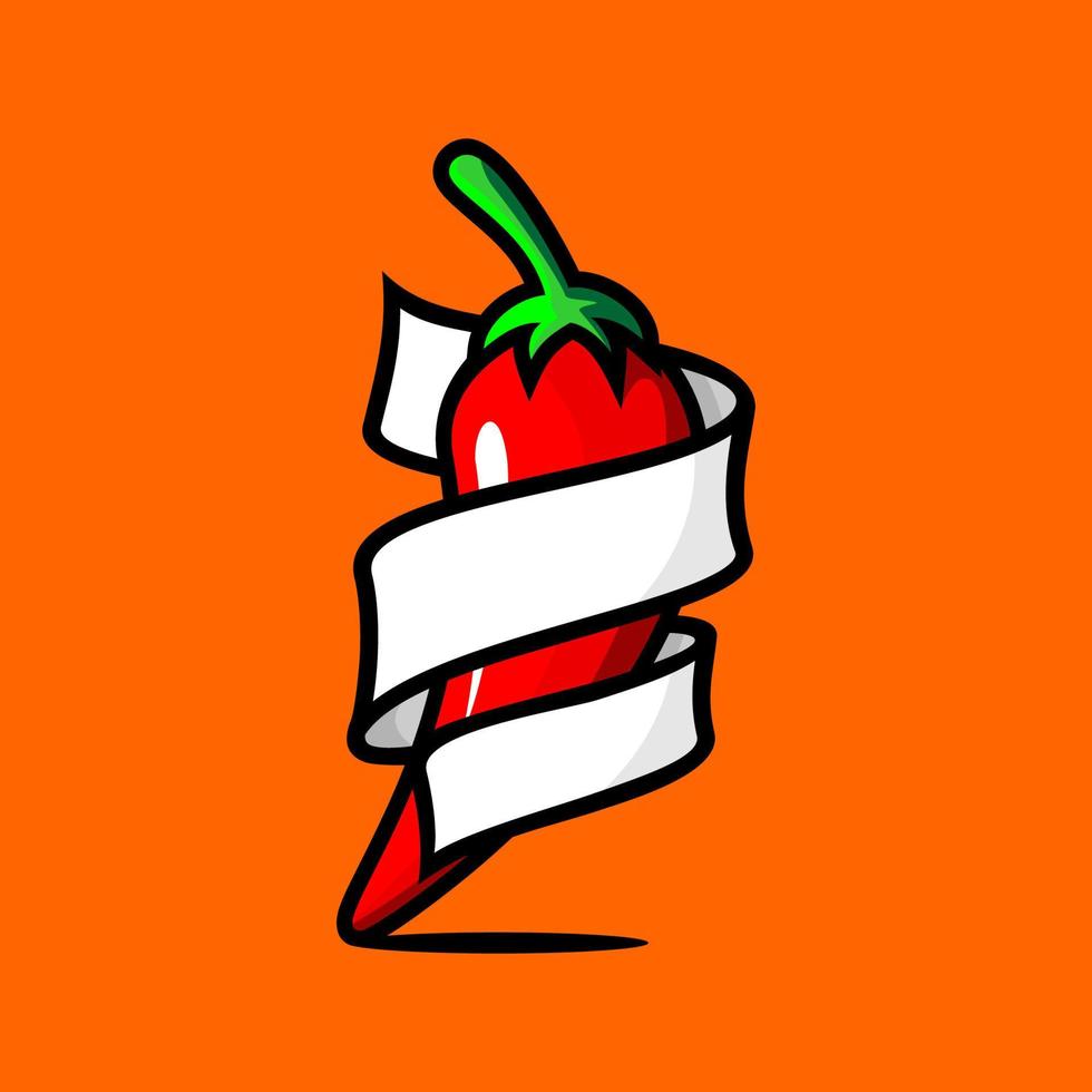 CHILI AND RIBBON VECTOR