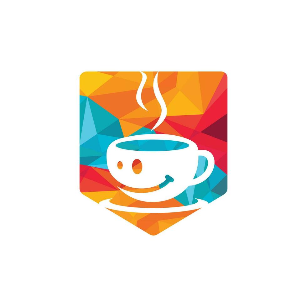 Smile coffee logo vector illustration design.