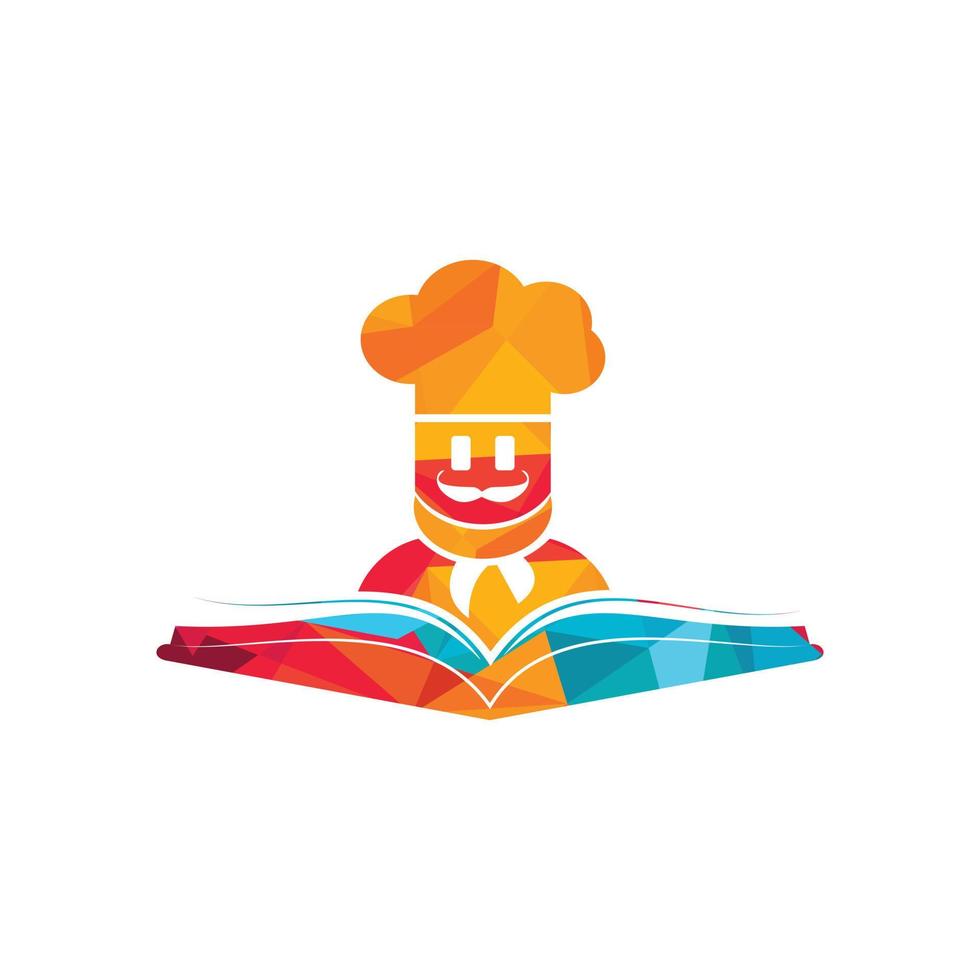 Chef study vector logo design template. Food cooking education logo illustration icon design.