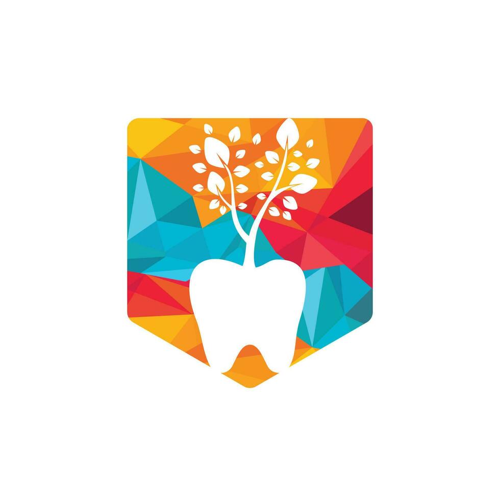 plantilla de diseño de logotipo de vector de árbol dental. plantilla de logotipo de vector de árbol dental.