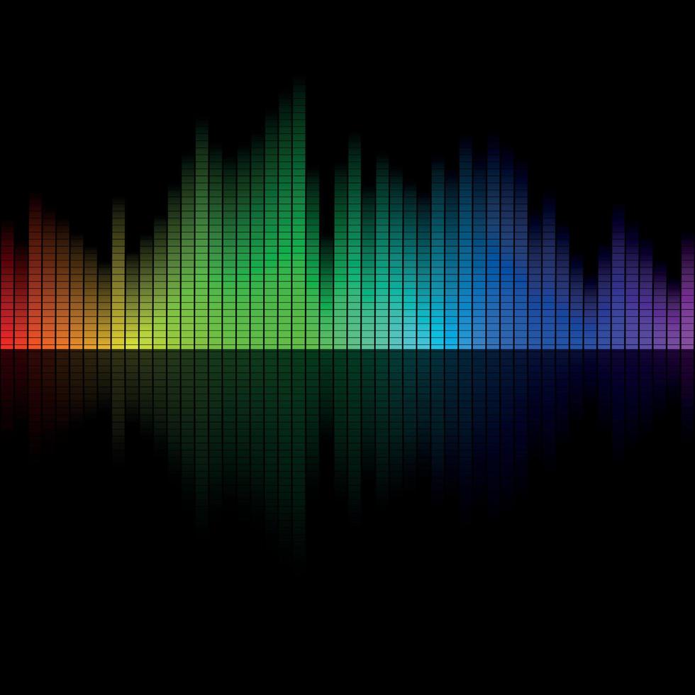 multicolor sound wave from equalizer background vector