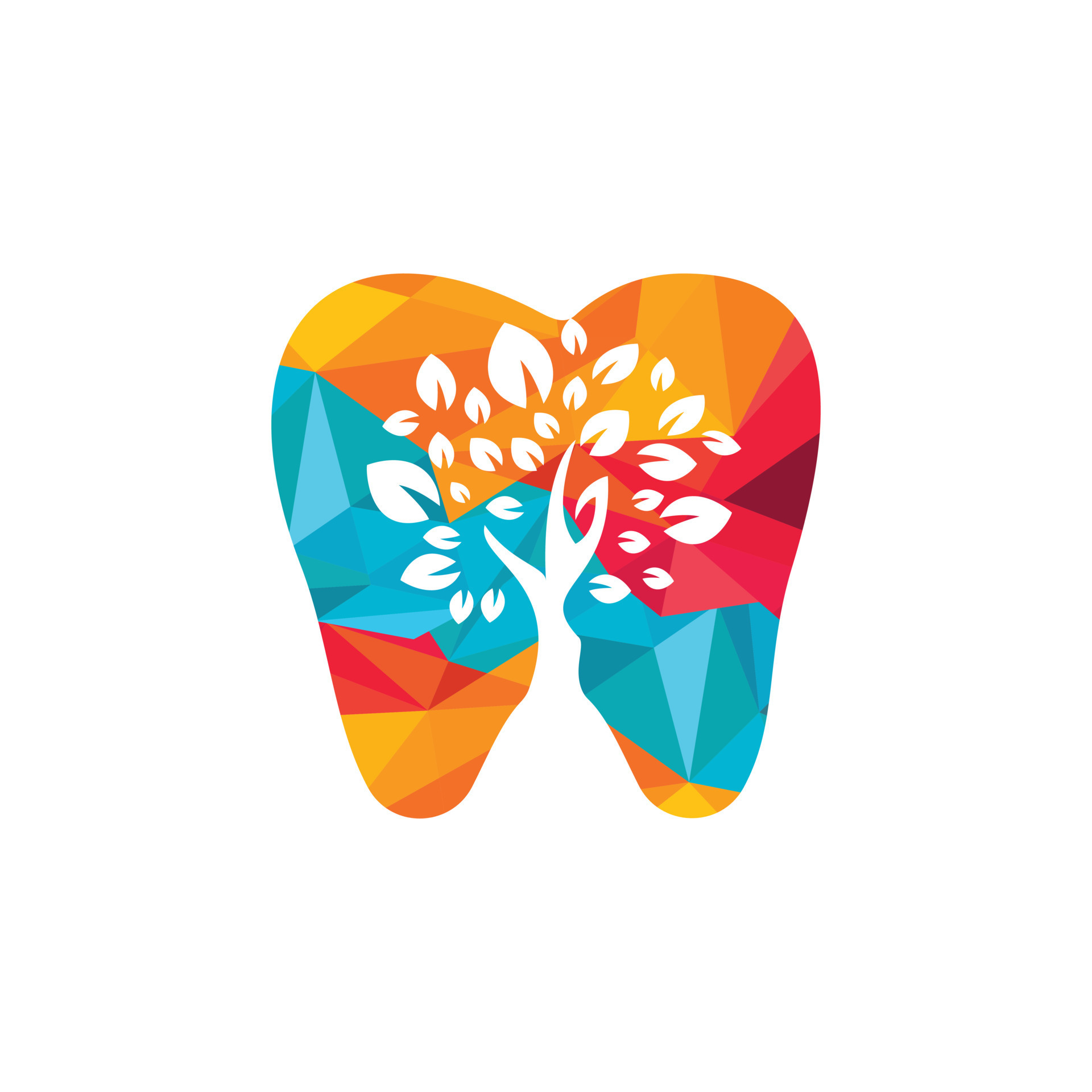 Dental tree vector logo design template. Dental tree vector logo