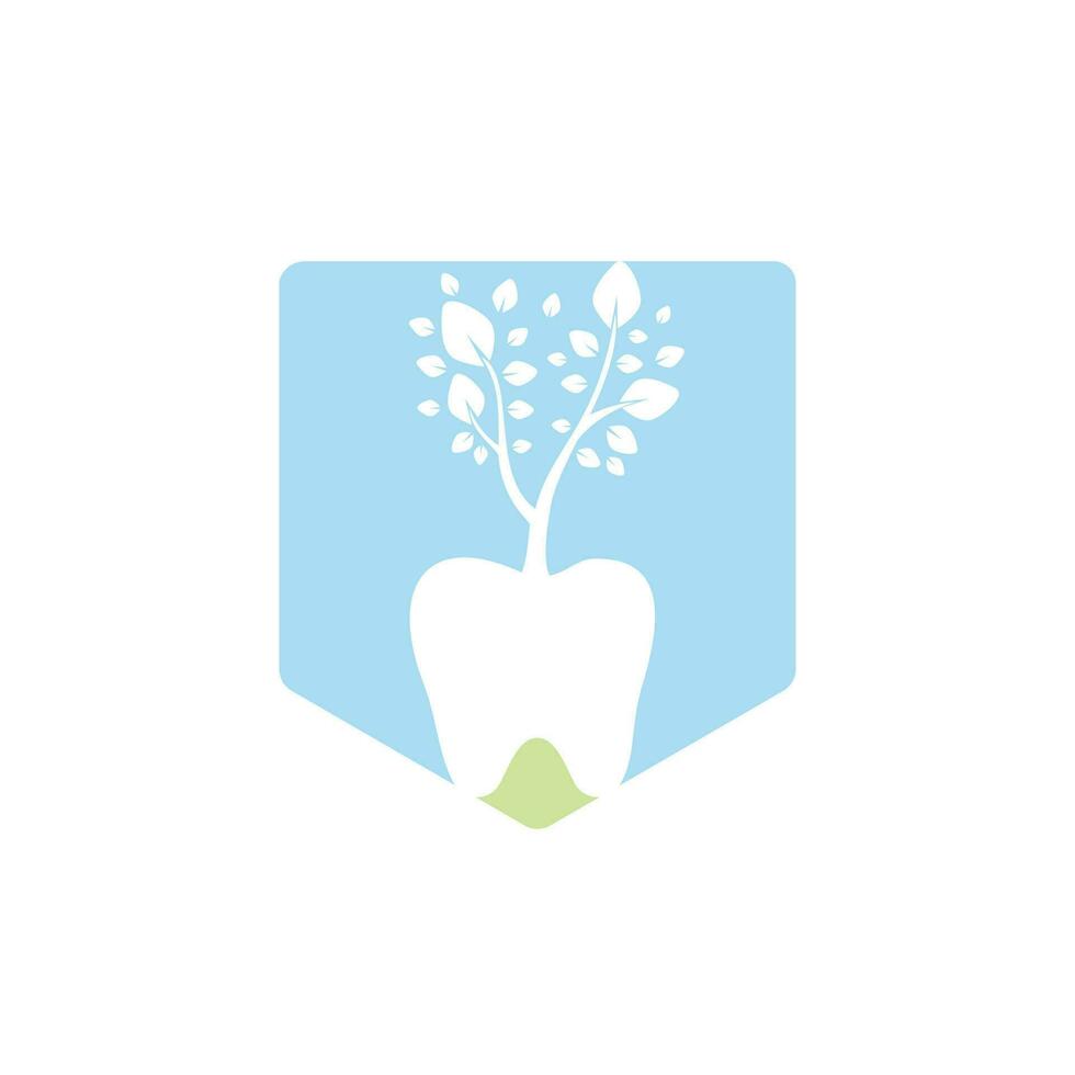 plantilla de diseño de logotipo de vector de árbol dental. plantilla de logotipo de vector de árbol dental.