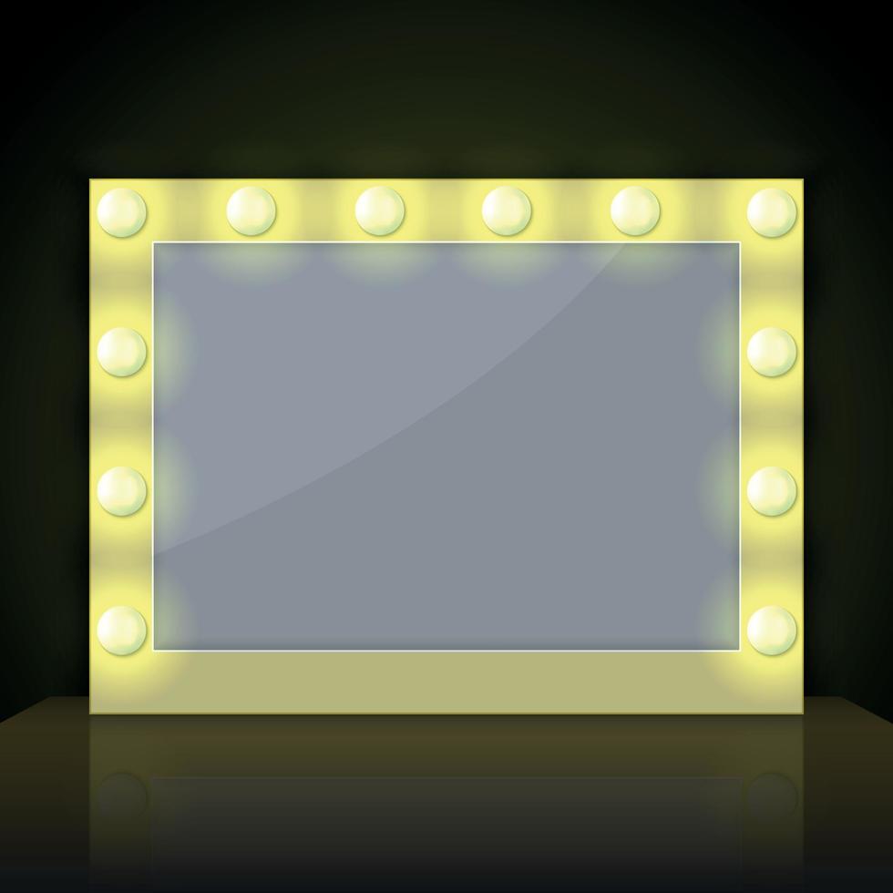 mirror with light vector