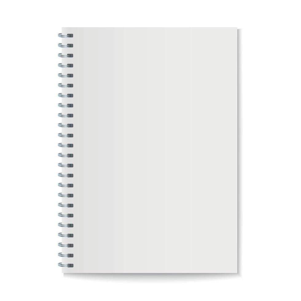 notebook mockup vector illustration