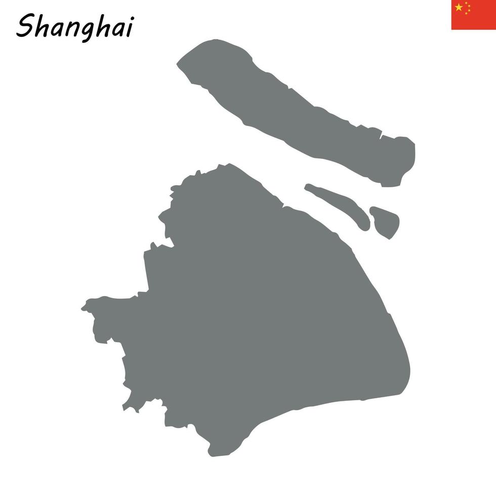 mapa provincia de china vector