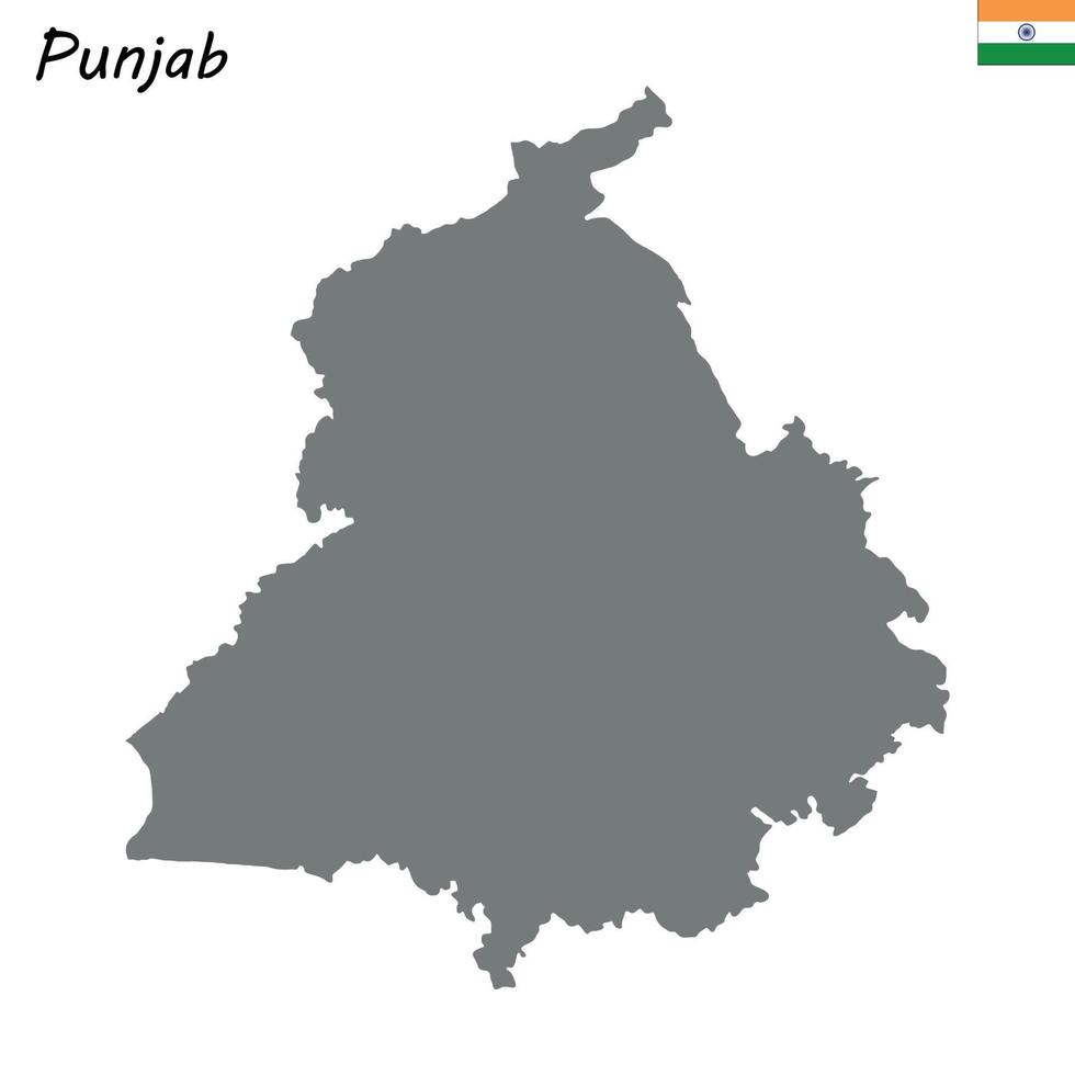 mapa del estado de la india vector